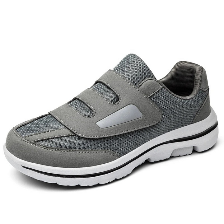 Men's wide fit orthopedic slip-on shoes with adjustable straps, providing ultimate foot comfort & support.