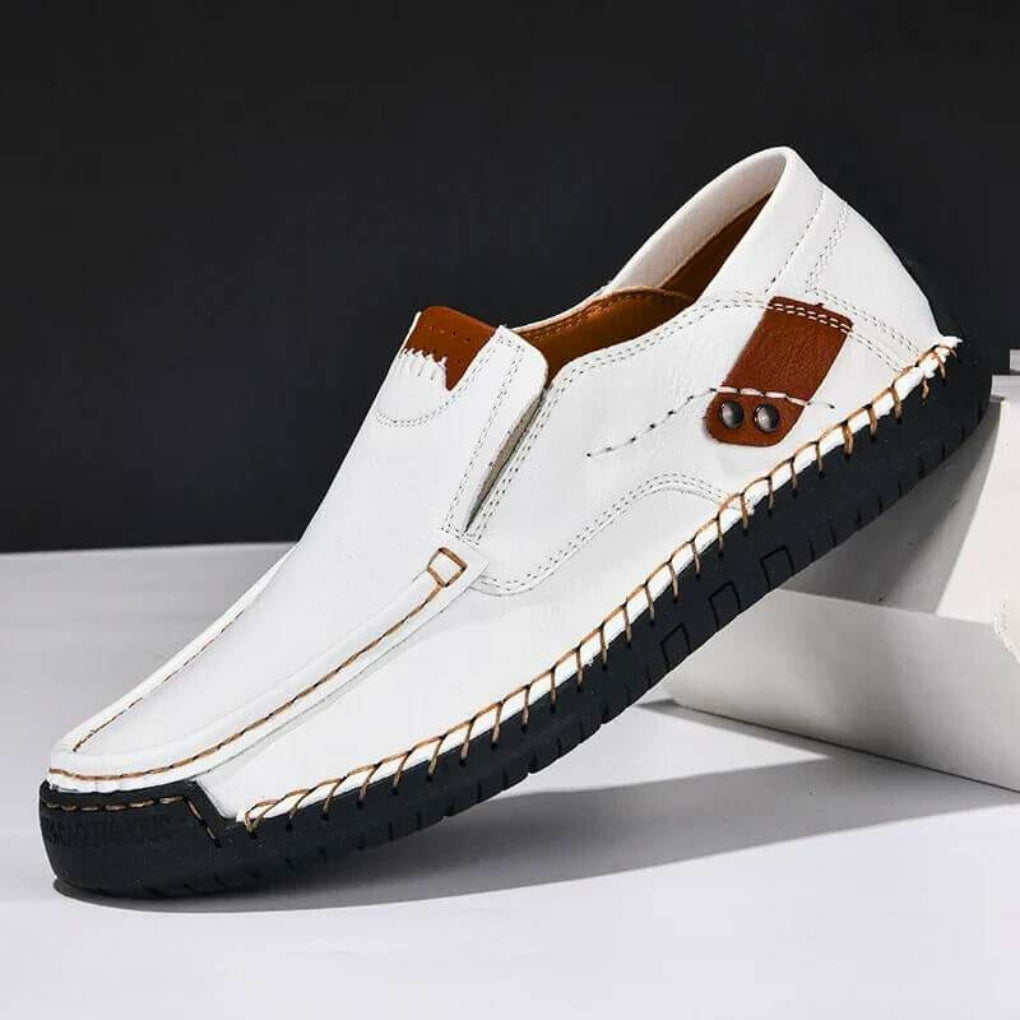 Men's orthopedic slip-on shoes featuring arch support for superior comfort, stability, and everyday foot health.