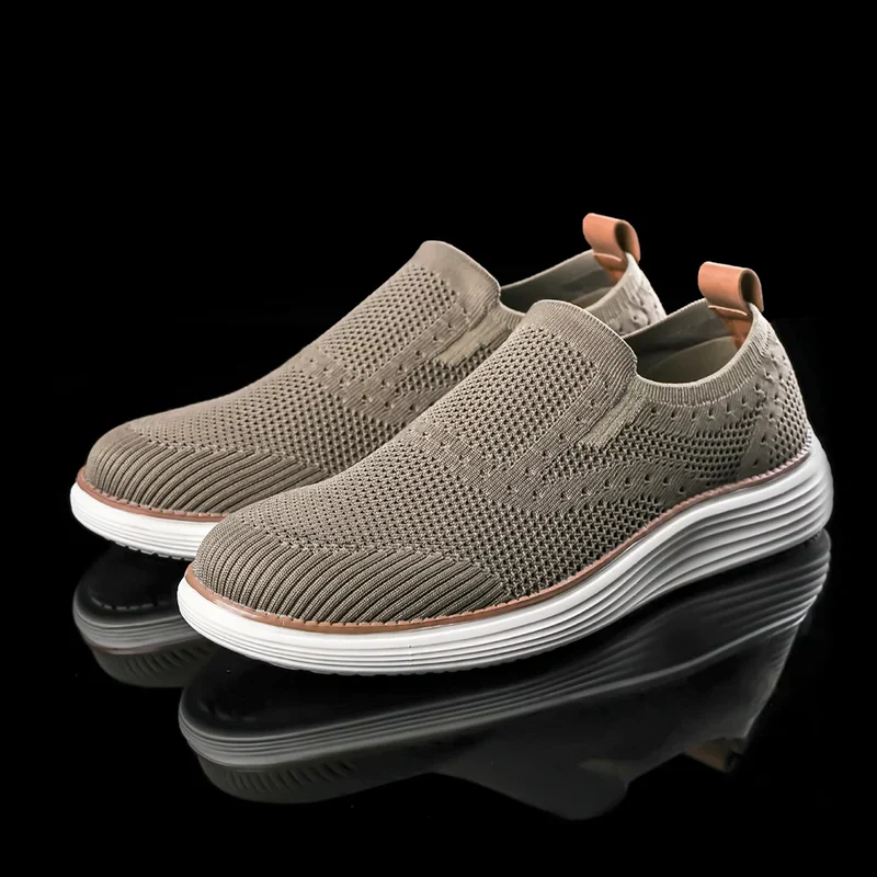 Men's orthopedic slip-on sneakers for all-day comfort. Features arch support, wide fit, ideal for walking & foot pain.