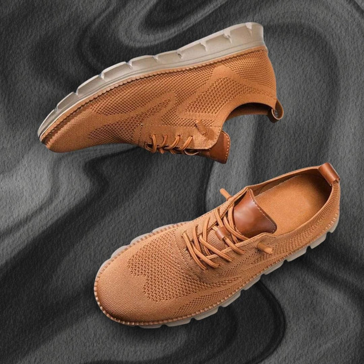 Men's casual orthopedic shoes providing arch support and wide toe box.
