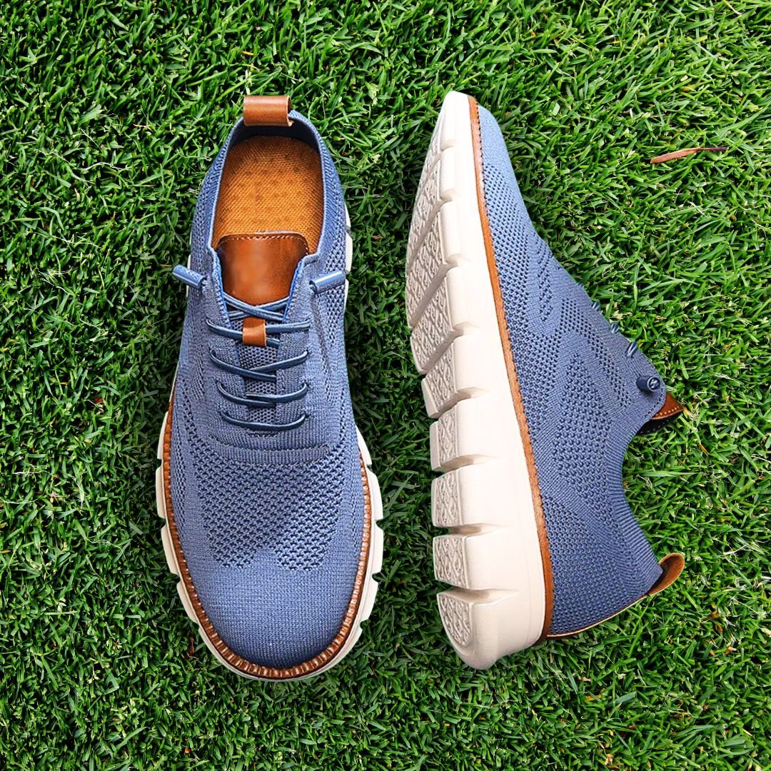 Everyday men's comfort shoes: walking style with non-slip, durable sole.