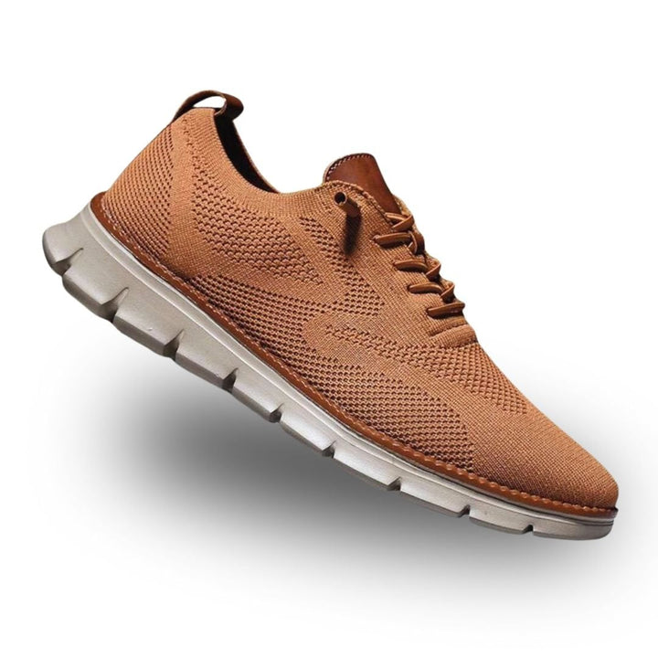 Durable men's walking shoes with orthopedic features for all-day comfort.