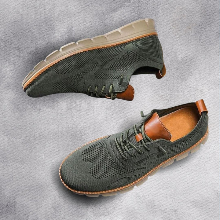 Orthopedic men's comfort shoes with non-slip sole and arch support.