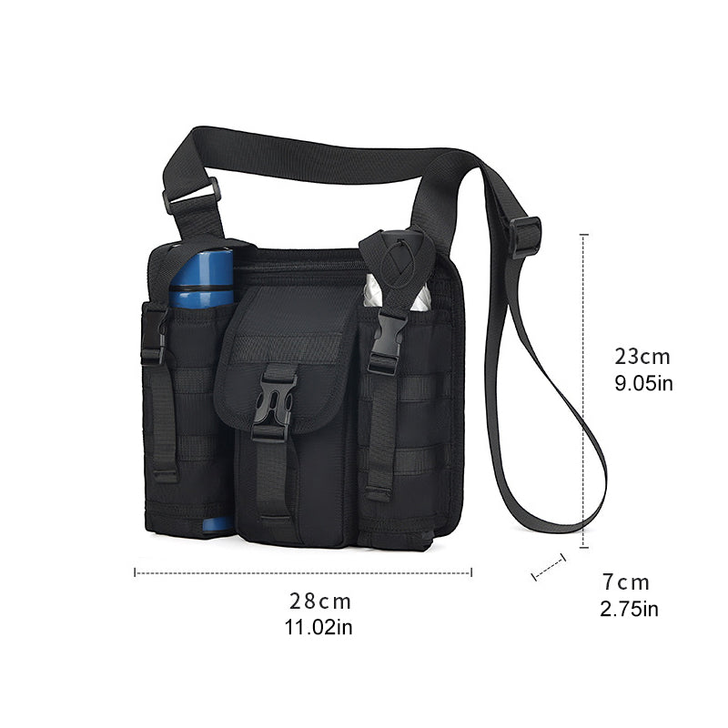 Interior view of men's travel bag, showcasing organizational compartments & ample space