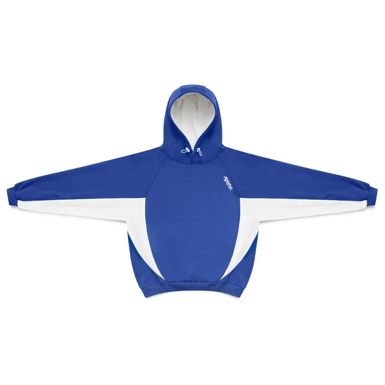Dynamic men's oversized hoodie with eye-catching sporty contrast panels. Casual, comfortable, and trendy.