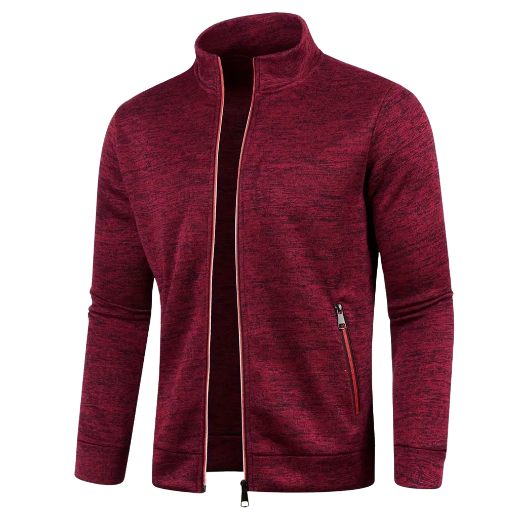 Men's full zip athletic jacket, lightweight performance wear, perfect for training & outdoor activities.