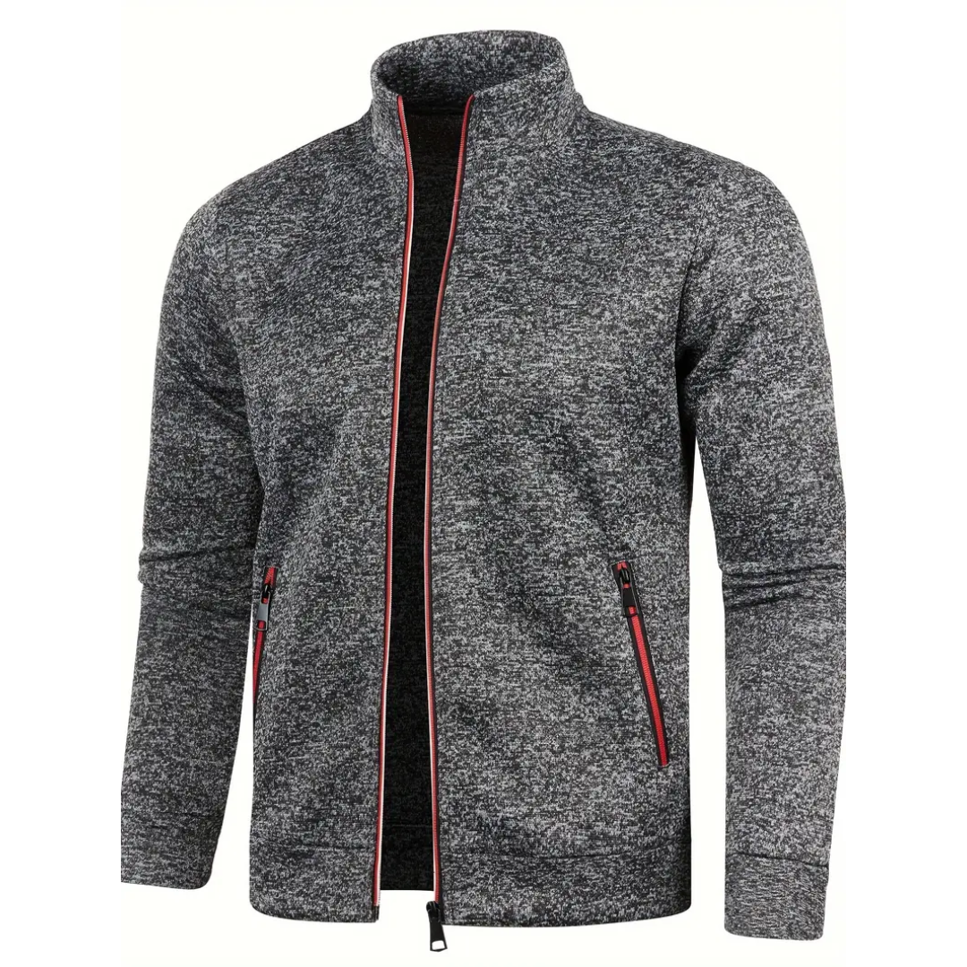 Men's casual outerwear full zip jacket, lightweight and comfortable, great for active days.