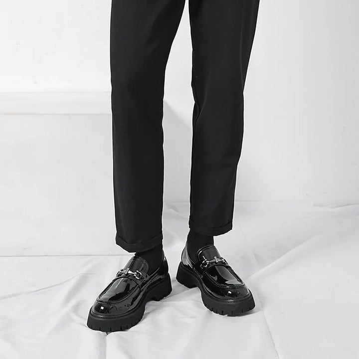 Polished men's slip-on dress shoes, offering comfort and a sharp, professional look for any occasion.