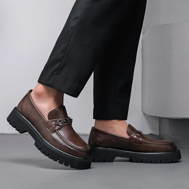 Comfortable men's dress shoes, polished for a sharp, professional appearance and everyday style.