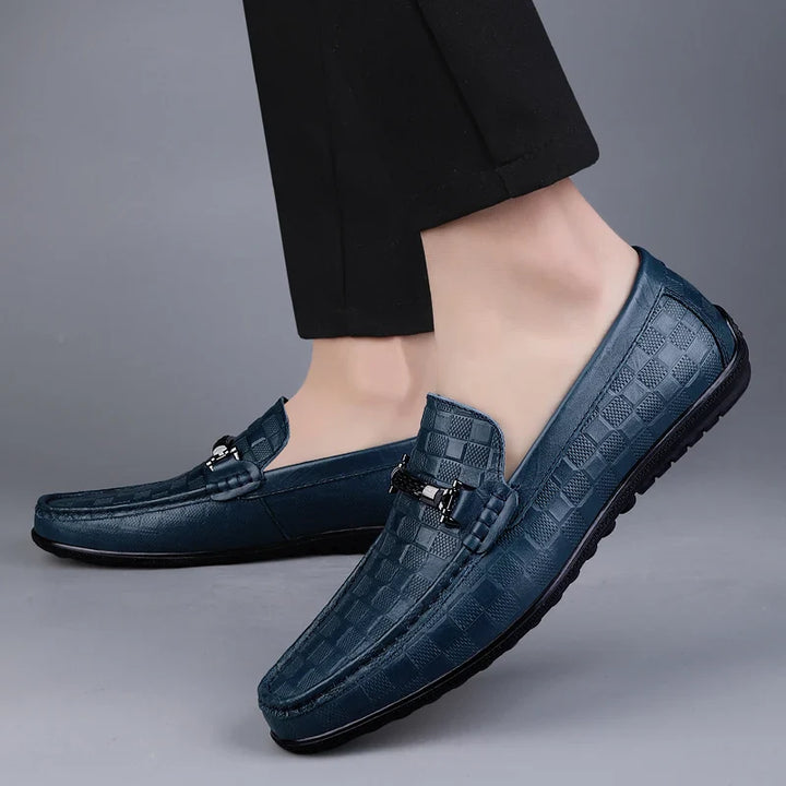 High-quality men's comfort footwear: leather bit loafers with a durable sole and refined look.