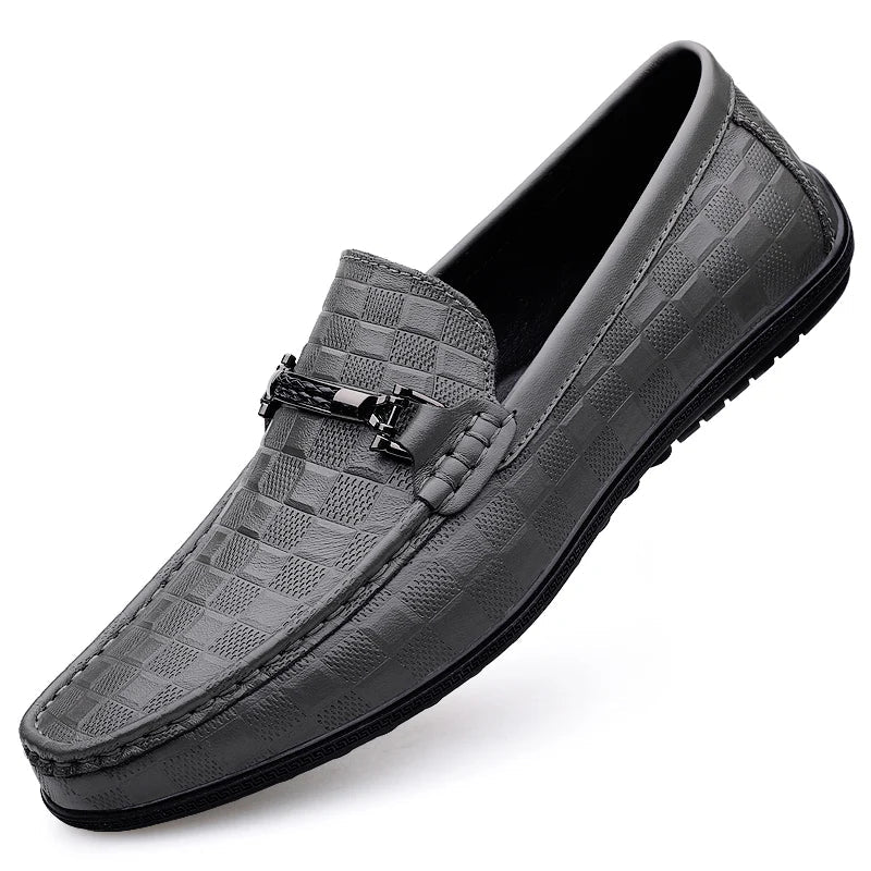 Elegant men's dress shoes: premium leather bit loafers with a sleek, polished finish.