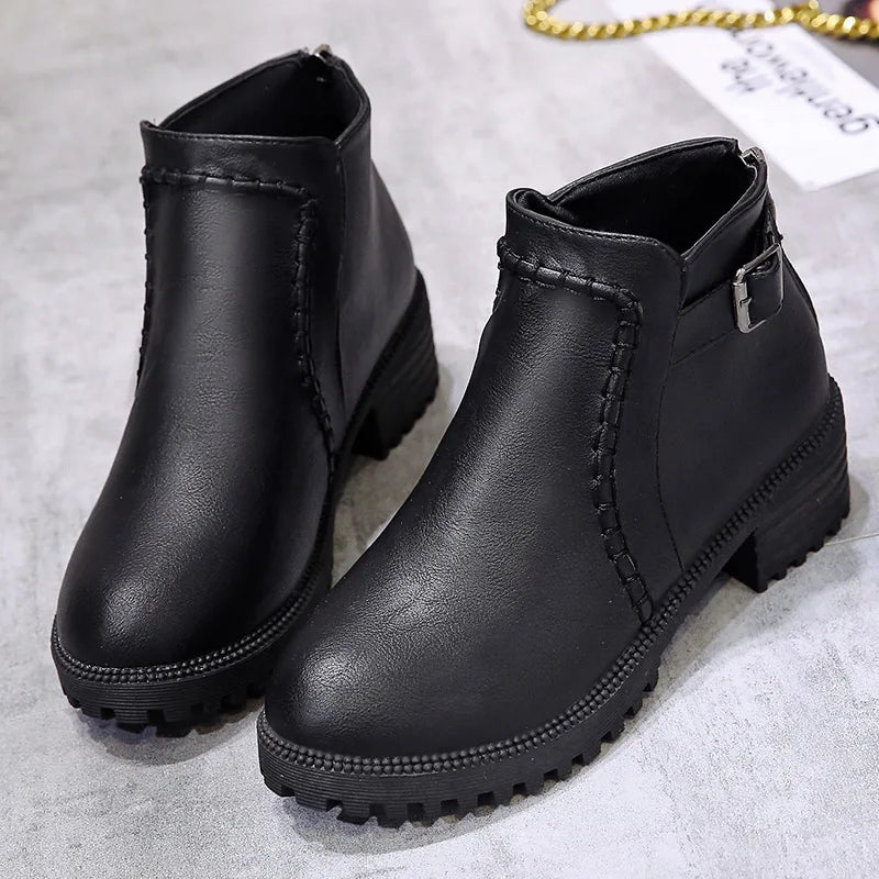 Premium men's leather ankle boots in a rich brown color, offering orthopedic comfort and casual elegance