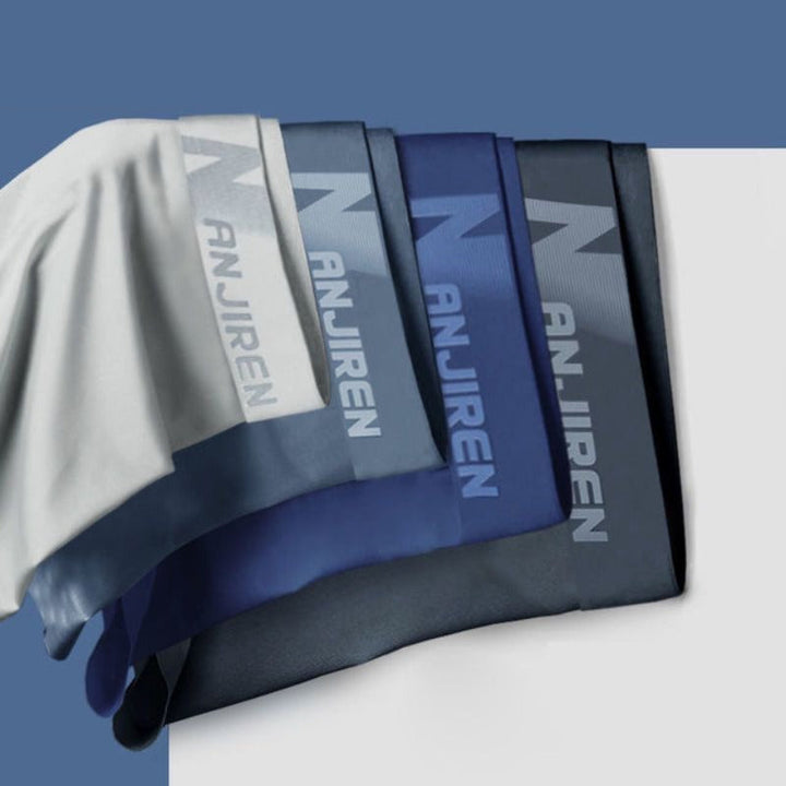 Collection of men's premium soft boxer briefs in multiple colors. Comfortable, supportive, breathable underwear essentials.