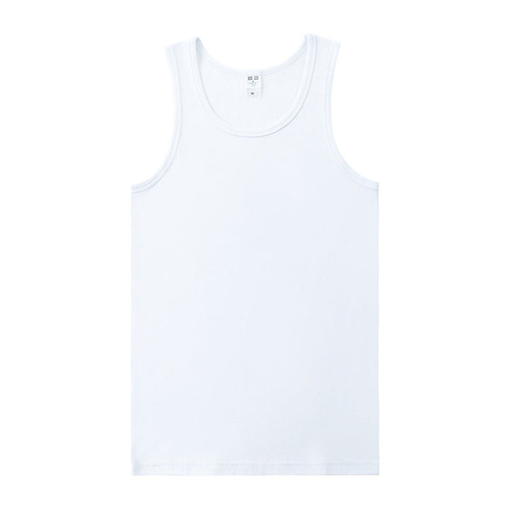 Premium men's sleeveless tank top in a classic charcoal, cotton blend for versatile styling.