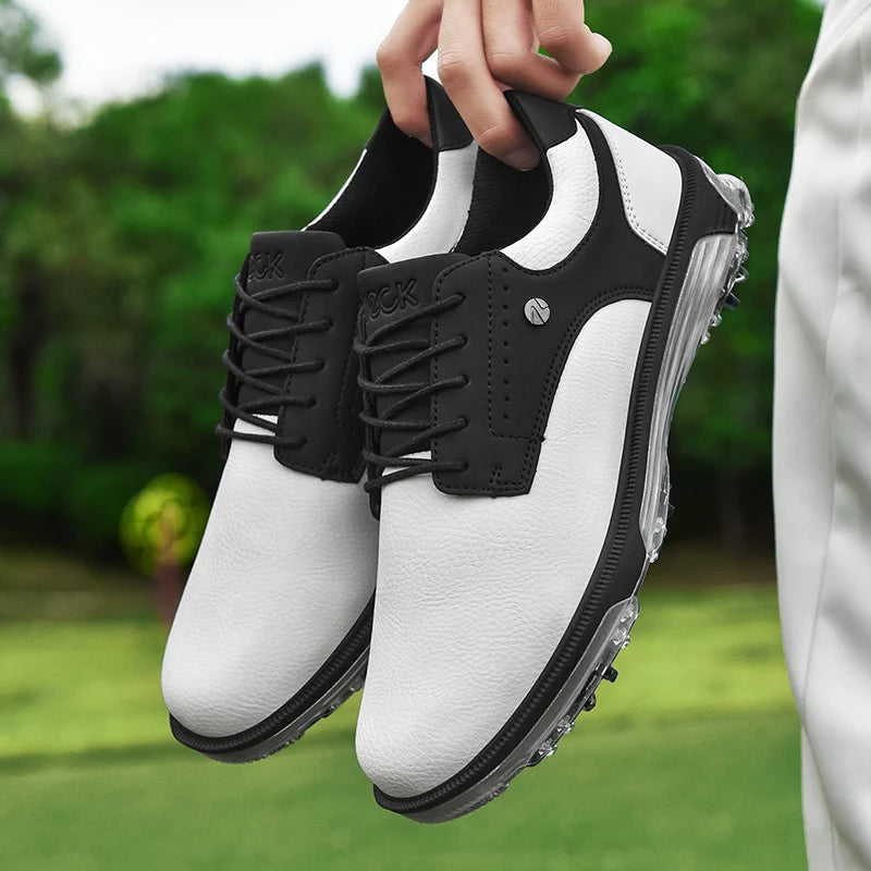 Durable Men's Pro Golf Shoes, featuring advanced traction for a stable grip on various golf terrains.