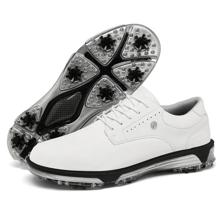 Comfortable Men's Golf Shoes, Pro Edition, offering stable grip, durability, and waterproof design.