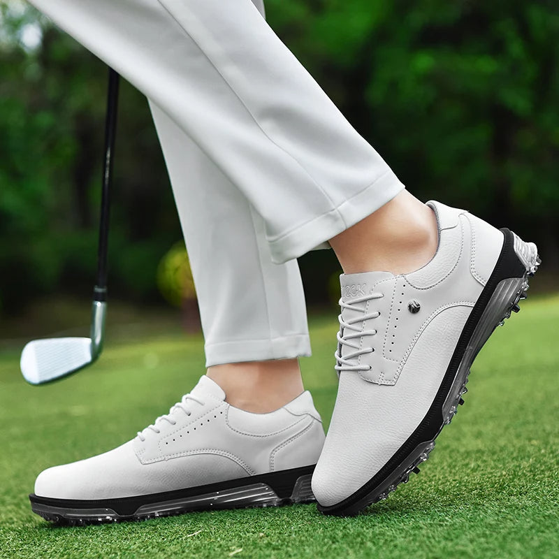 Men's performance golf shoes, designed for comfort, stability, and reliable grip on the fairway.