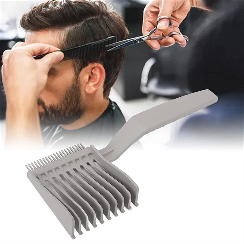 Men's professional hair styling blending comb for barbers, anti-static grooming tool, black