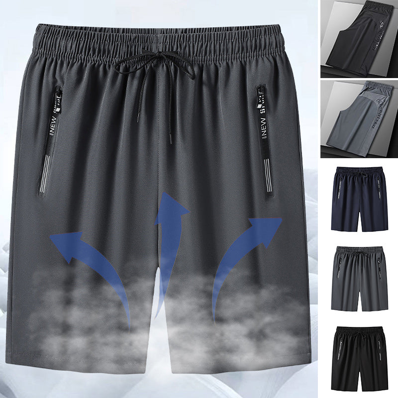 Men's Quick Dry Breathable Athletic Shorts in classic black, perfect for active workouts and summer wear.