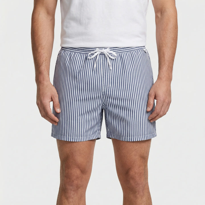 Gerard men's quick-dry striped swim trunks, vacation and beach essential.