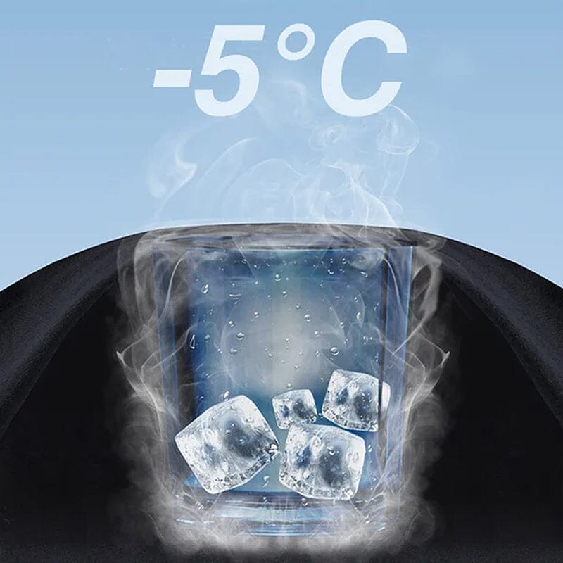 Detail of the crewneck on a men's ice silk summer t-shirt, showing quality stitching