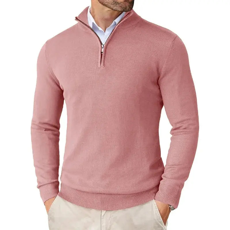 Men's comfortable half-zip pullover, great for layering and a polished, versatile look.
