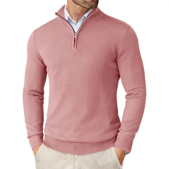 Men's comfortable half-zip pullover, great for layering and a polished, versatile look.