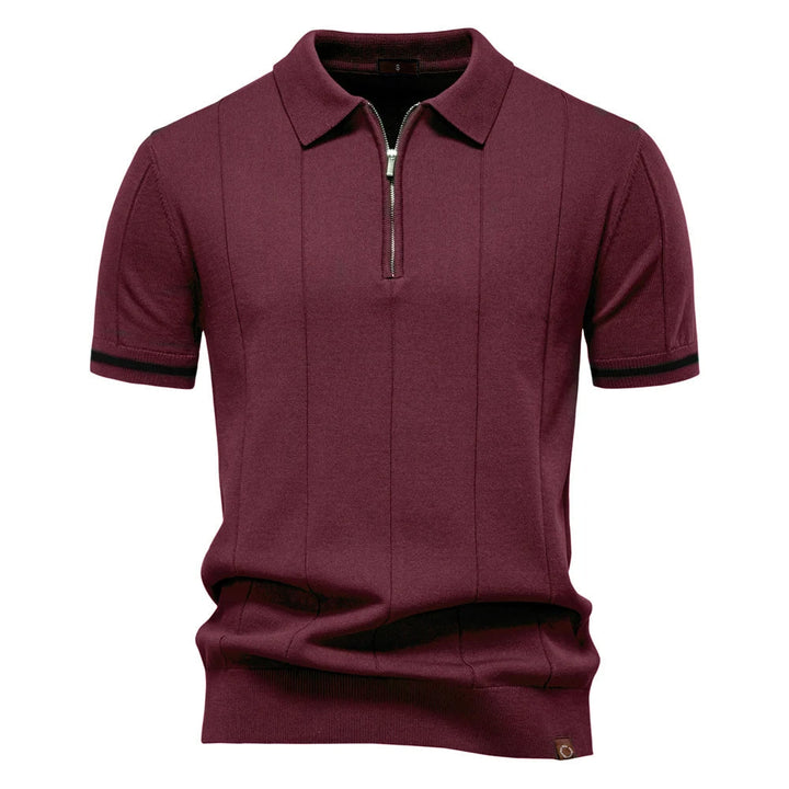Men's comfortable short sleeve quarter-zip polo, perfect for summer wear or smart casual events.