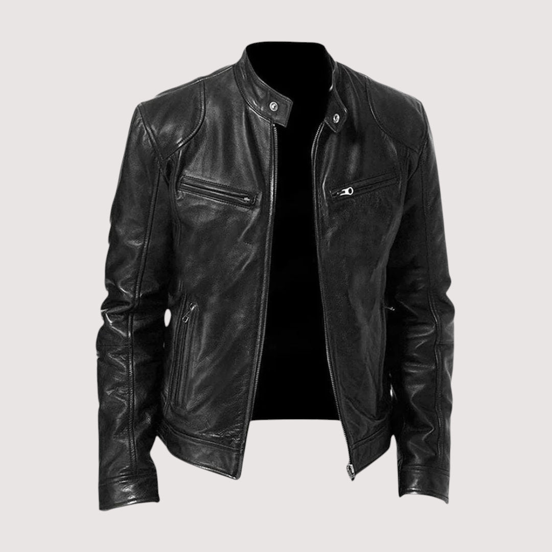 Men's Refined Torino Style Jacket in classic black, perfect for sophisticated outerwear and versatile men's fashion.