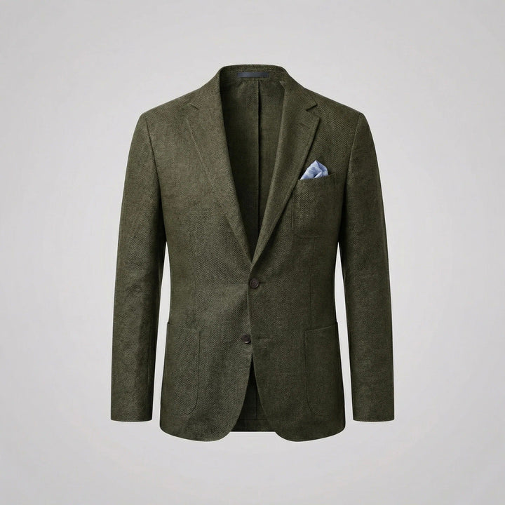 Effortless style with this men's relaxed fit summer blazer jacket.