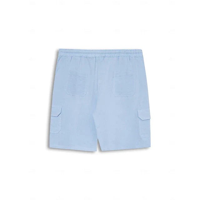 Men's summer relaxed fit cargo Bermuda shorts. Casual design, great for warm weather adventures.