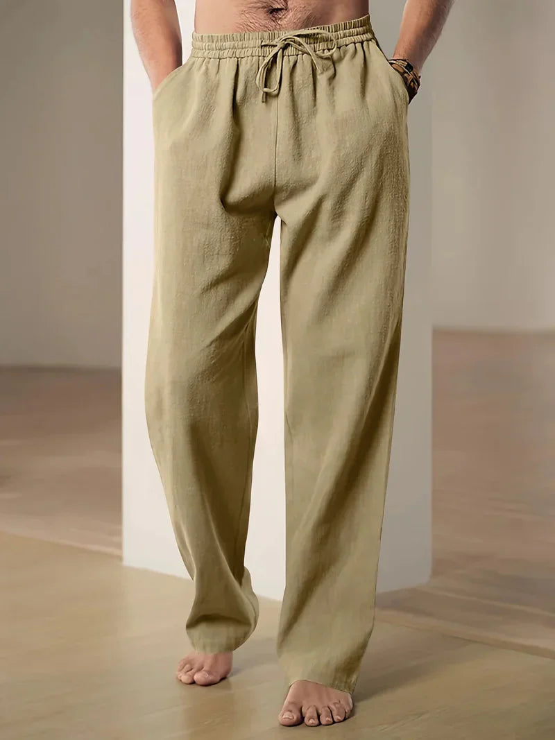 Versatile men's relaxed fit drawstring pants for everyday wear, casual style & ultimate comfort.