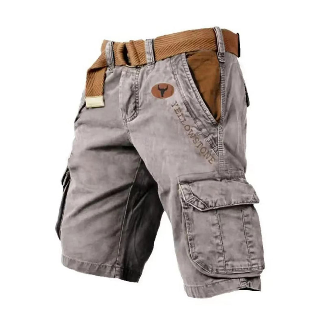 Men's relaxed fit multi-pocket cargo shorts. Ideal for casual wear, outdoor adventures, and summer comfort.