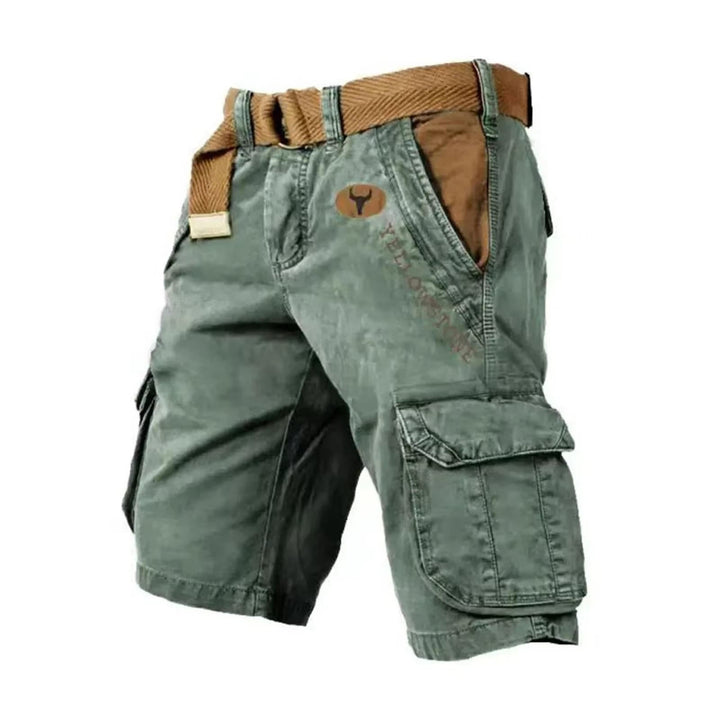 Stylish men's casual cargo shorts. Relaxed fit design, perfect for summer comfort, outdoor adventures, and versatility.