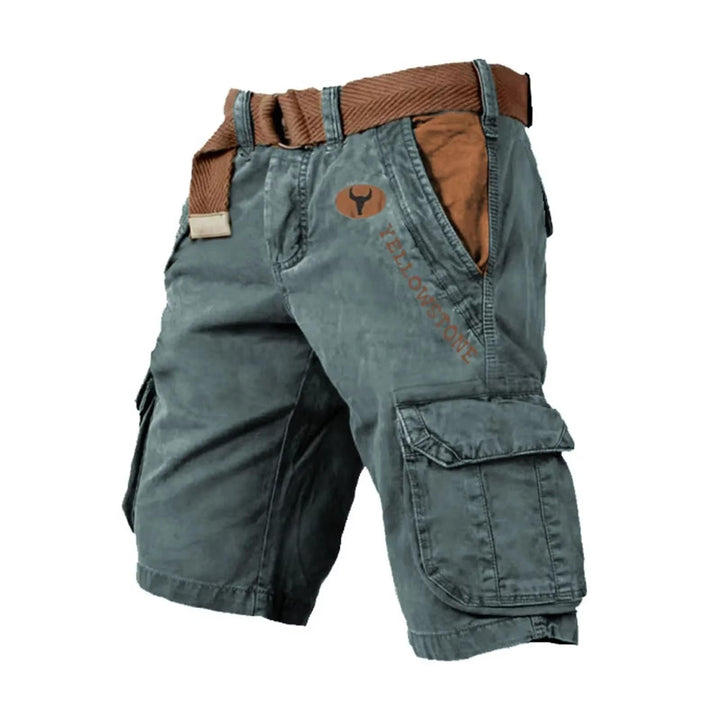 Versatile men's relaxed fit cargo shorts. Ample multi-pocket storage, perfect for adventure and casual summer wear.