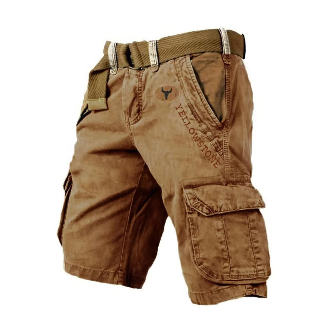Men's comfortable multi-pocket cargo shorts. Relaxed fit, great for casual outdoor activities, travel, and adventure.