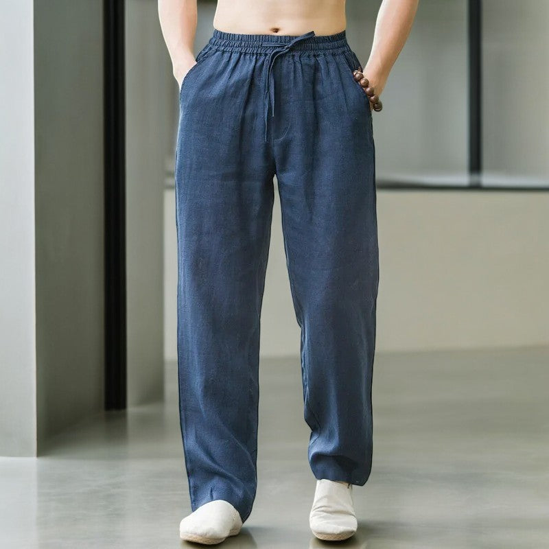 Men's relaxed Palmara travel pants with elastic waist, perfect for versatile comfort & adventures.