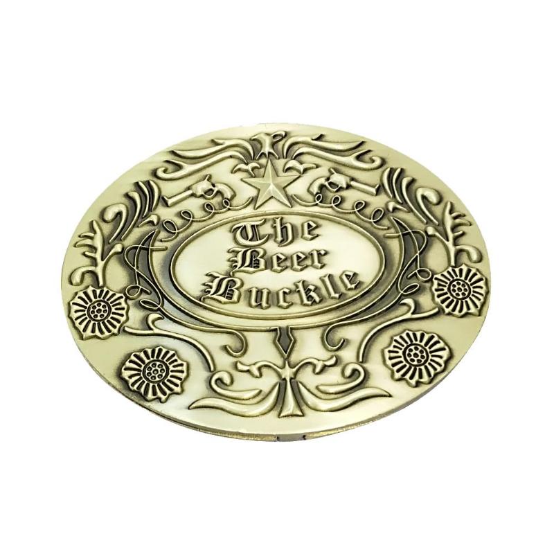 Secure retractable beer holder belt buckle for men, carrying drinks hands-free at any event or festival.