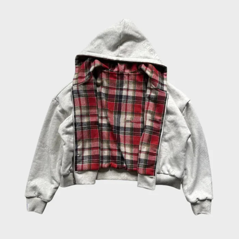 Versatile men's reversible oversized hoodie, a relaxed fit hooded sweatshirt for urban and casual wear.
