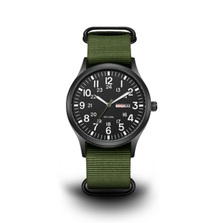 Men's robust tactical military watch, waterproof and durable, perfect for outdoor adventure & survival.