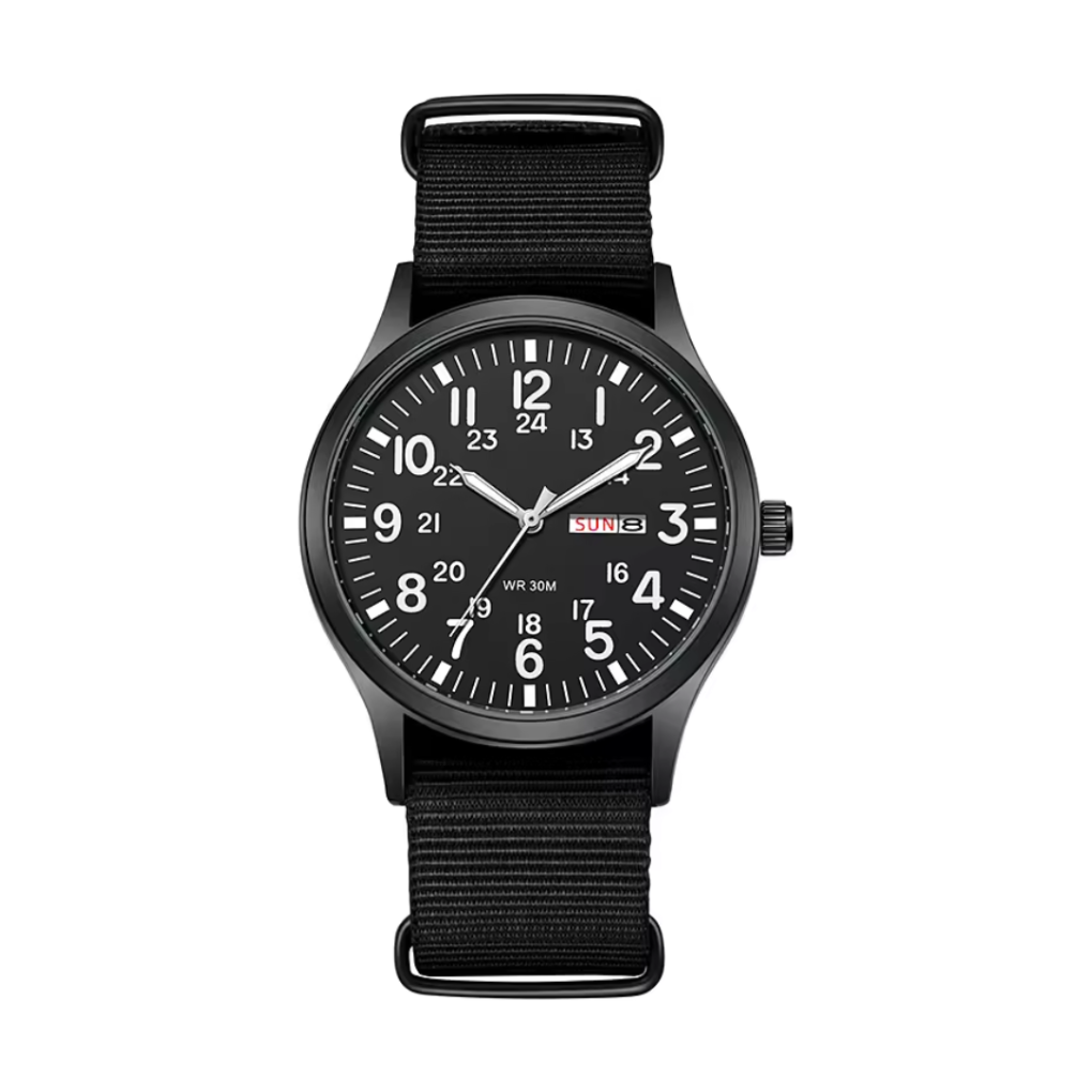 Reliable men's rugged outdoor military watch. Durable, waterproof, tactical. Essential adventure gear for men.