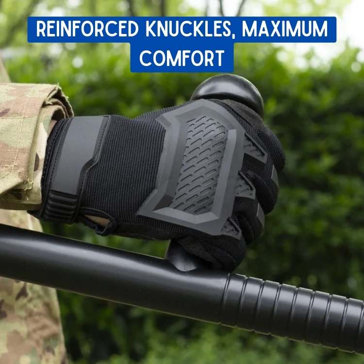 High-performance men's tactical gloves, durable & touchscreen-ready for outdoor gear & work protection.