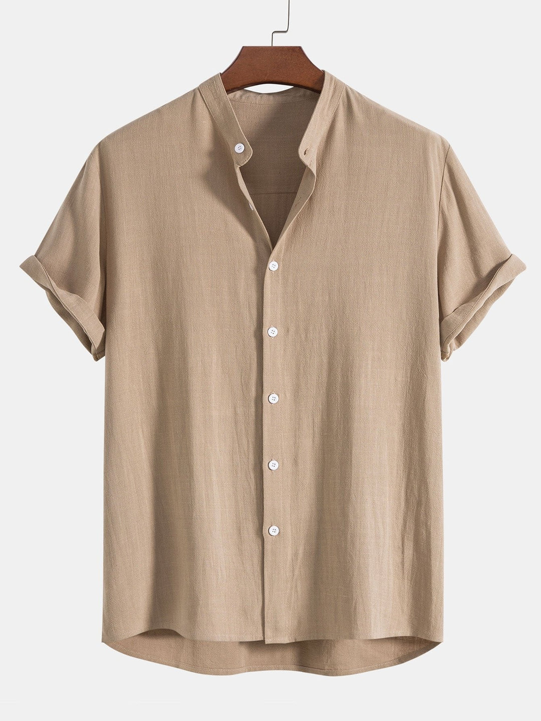 Men's summer outfit set: casual shirt & pants with rolled cuffs. Perfect for beach and vacation.