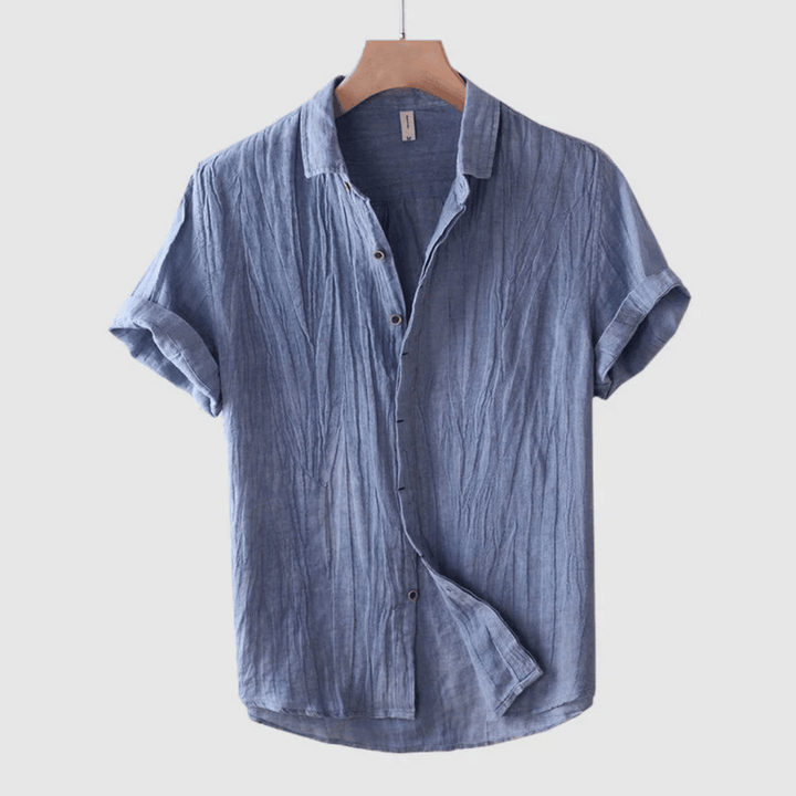 Men's short sleeve relaxed fit summer shirt, perfect for casual wear, vacation, and warm weather comfort.