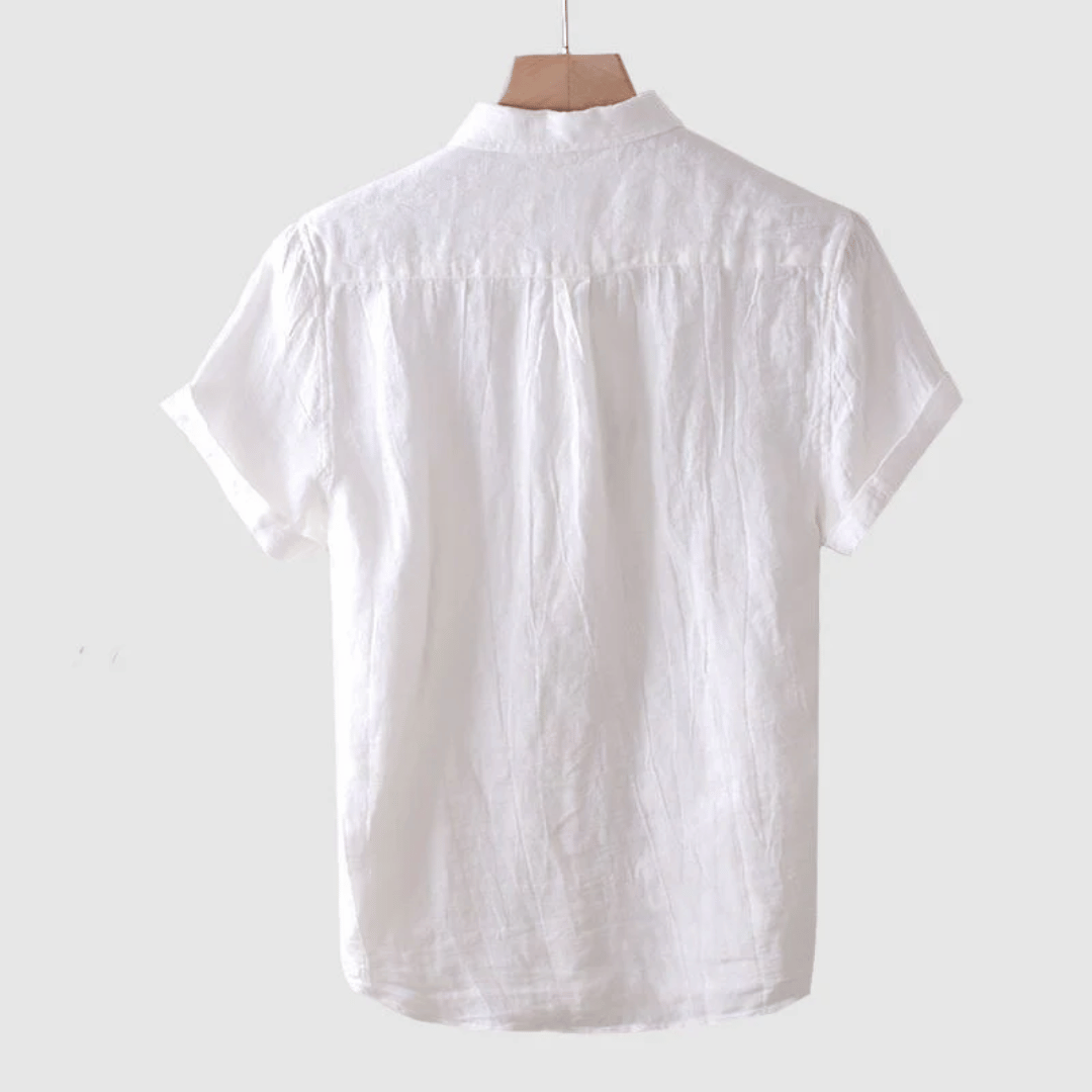 Comfortable men's relaxed fit short sleeve summer shirt, a breathable and stylish choice for warm weather.