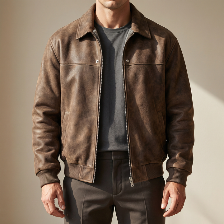 Men's sleek urban jacket, perfect versatile outerwear for modern style and everyday wear.
