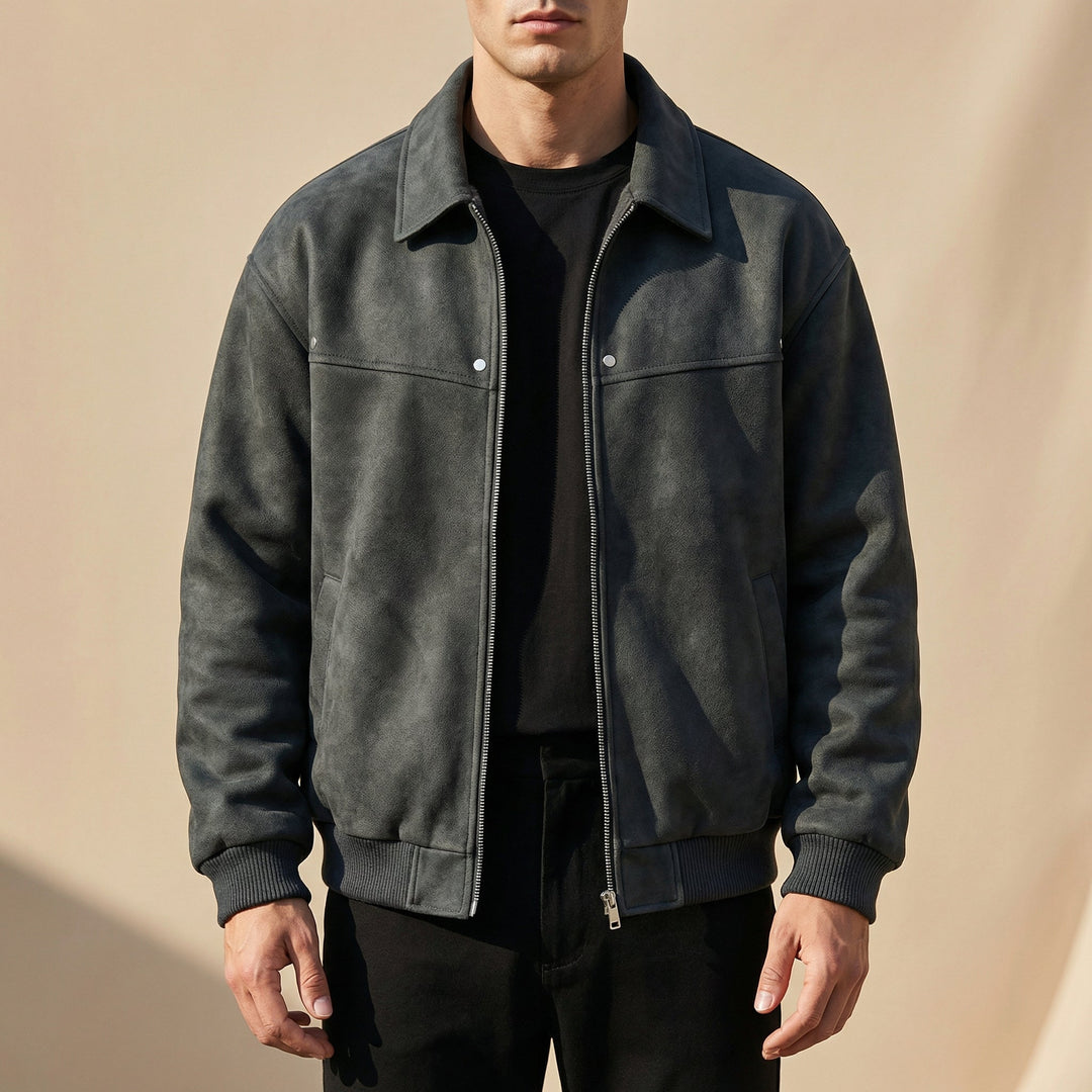Stylish men's urban jacket with a sleek design, offering versatile outerwear for any occasion.