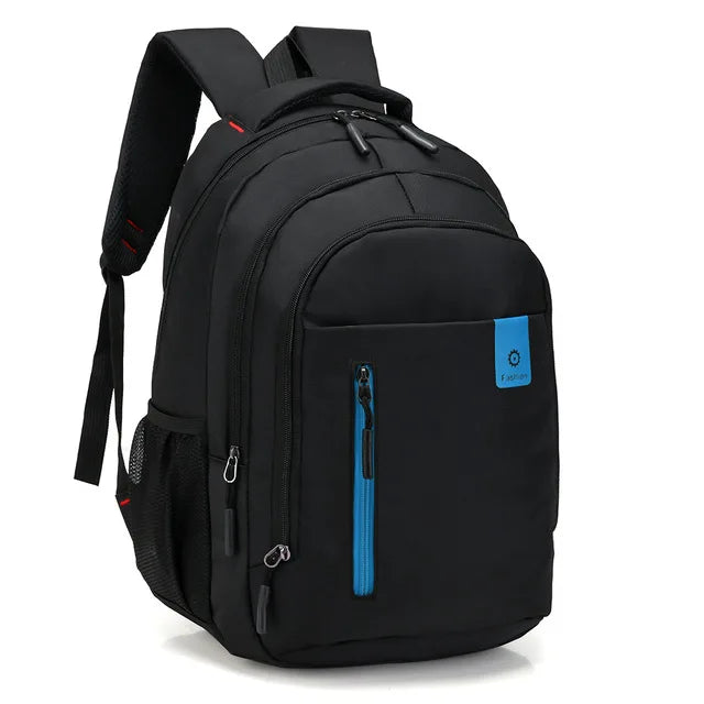 Men's stylish laptop backpack, water-resistant for business or casual use, modern design.