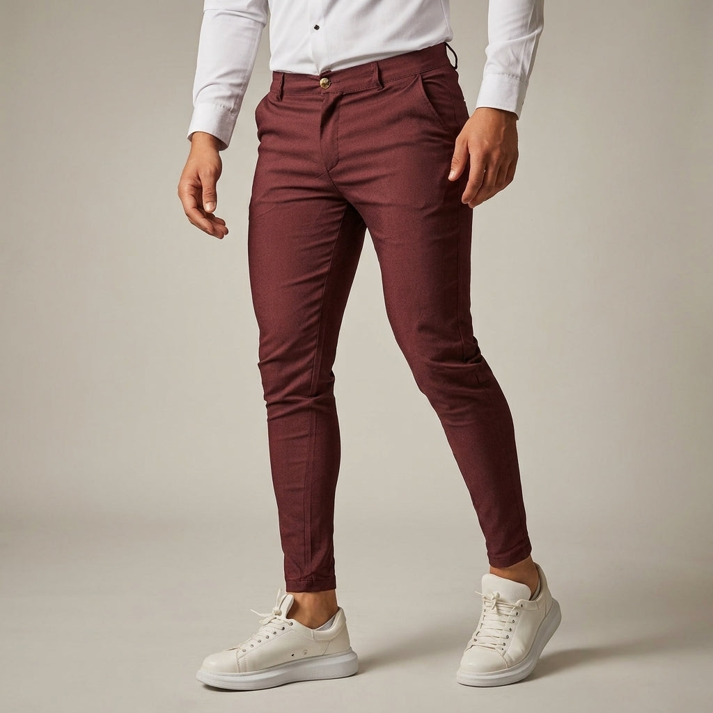 Versatile men's professional trousers. Slim fit business pants suitable for office attire & smart occasions.