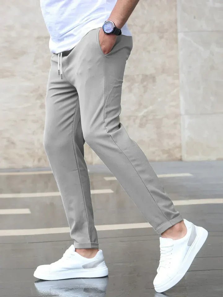 Men's breathable slim fit drawstring chino pants, designed for all-day comfort.